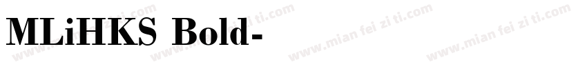 MLiHKS Bold字体转换